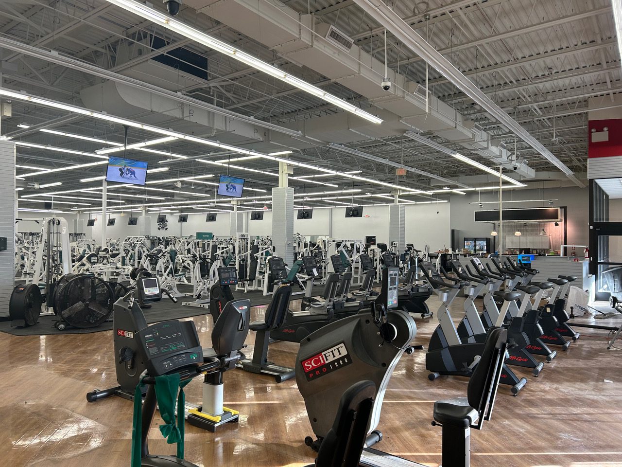 Main gym floor at Bayshore Athletic Club
