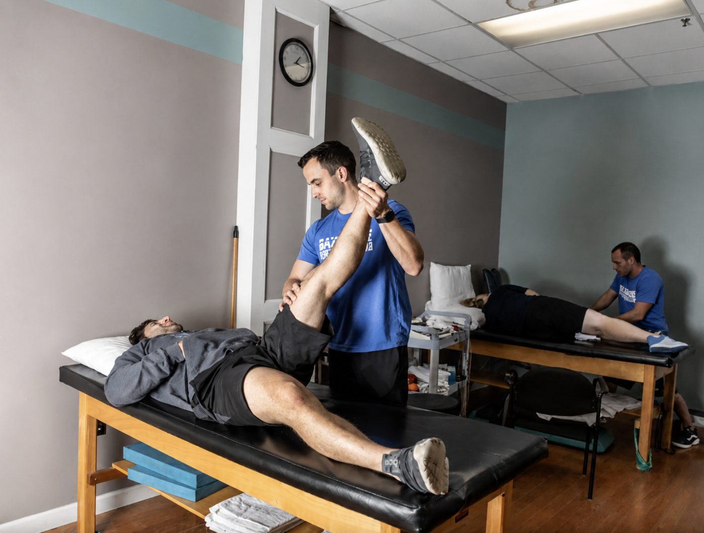 On-site physical therapy session