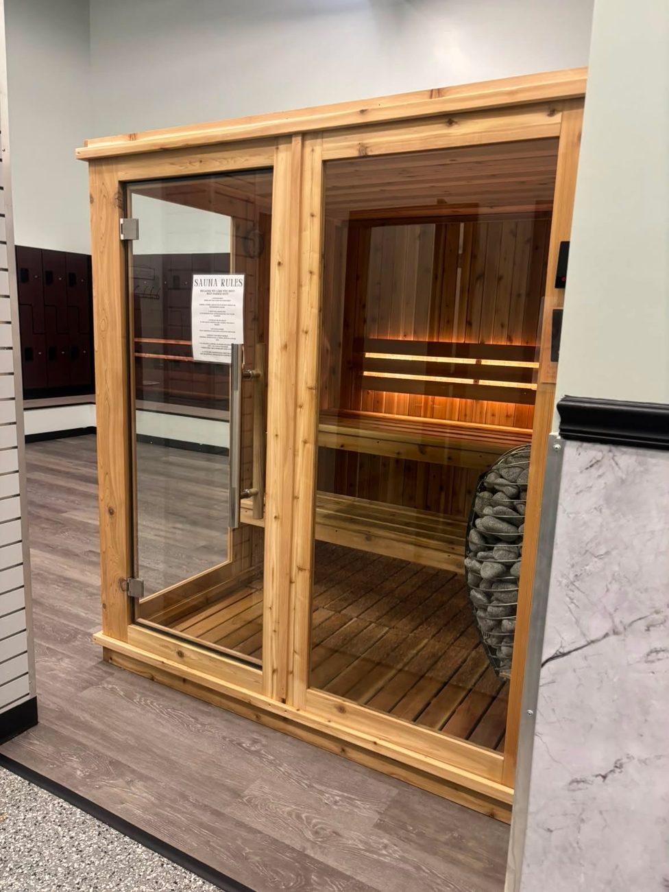 Cedar sauna for recovery